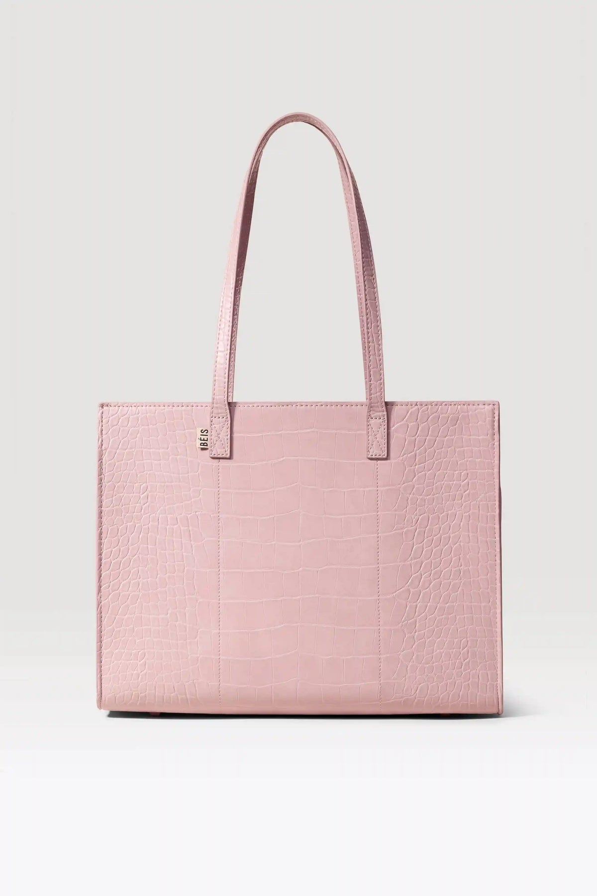 The Work Tote in Atlas Pink Croc