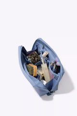 The Medium Cosmetic Pouch in Dusty Blue